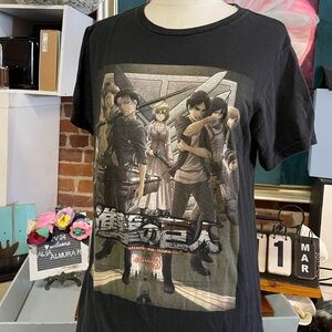 Attack on Titan Season 3 Anime Manga Black Graphic T Shirt Tee - Size